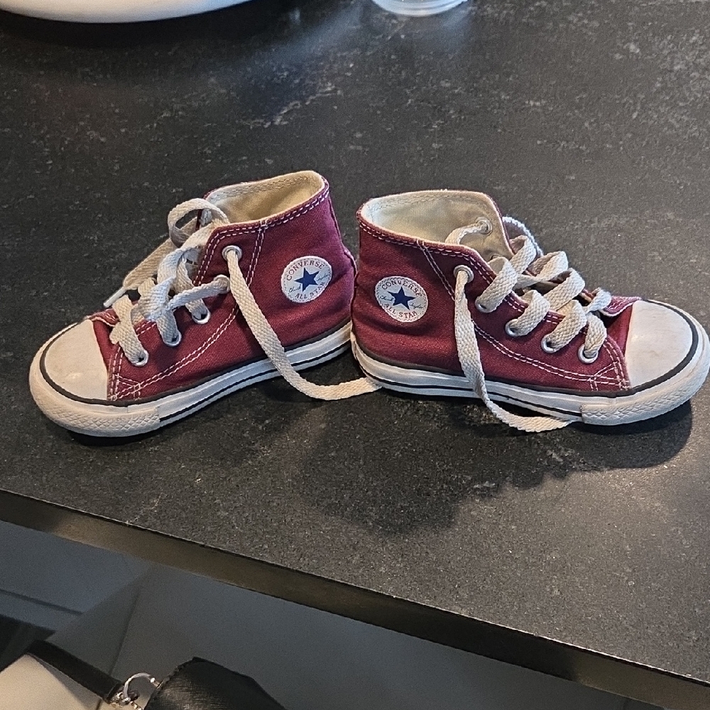 Converse Kids High-Top Sneakers - Burgundy